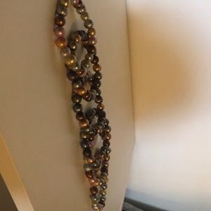 Multicolored freshwater stretch pearl bracelets